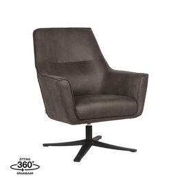 LABEL51 LABEL51 Fauteuil Tod - Antraciet - Microfiber