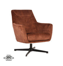 LABEL51 LABEL51 Fauteuil Toby - Rust - Velours