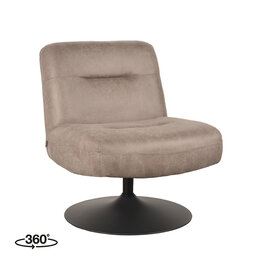 LABEL51 LABEL51 Fauteuil Eli - Taupe - Microfiber