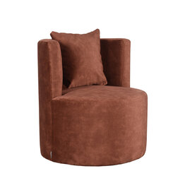 LABEL51 LABEL51 Fauteuil Evy - Rust - Velours - 65 cm