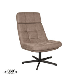 LABEL51 LABEL51 Fauteuil Alvar - Taupe - Micro Suede