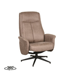 LABEL51 LABEL51 Fauteuil Bergen - Taupe - Micro Suede