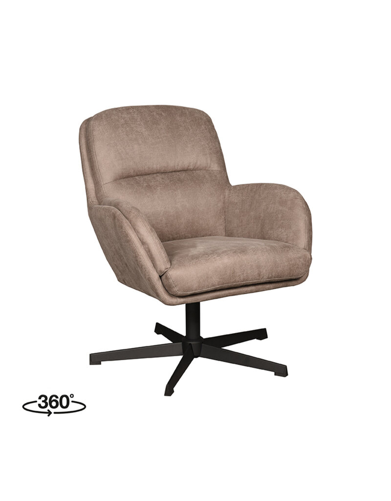 LABEL51 LABEL51 Fauteuil Moss - Taupe - Micro Suede