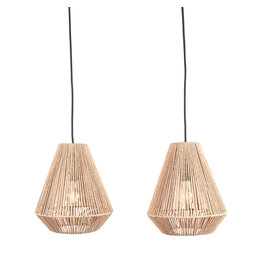 LABEL51 LABEL51 Hanglamp Ibiza - Naturel - Jute - 2-Lichts