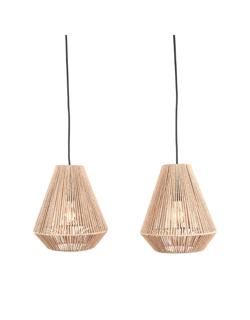 LABEL51 LABEL51 Hanglamp Ibiza - Naturel - Jute - 2-Lichts