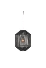 LABEL51 LABEL51 Hanglamp Ibiza - Zwart - Jute - 1-Lichts Cilinder