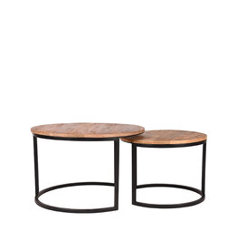 LABEL51 LABEL51 Salontafel Set Double - Rough - Mangohout
