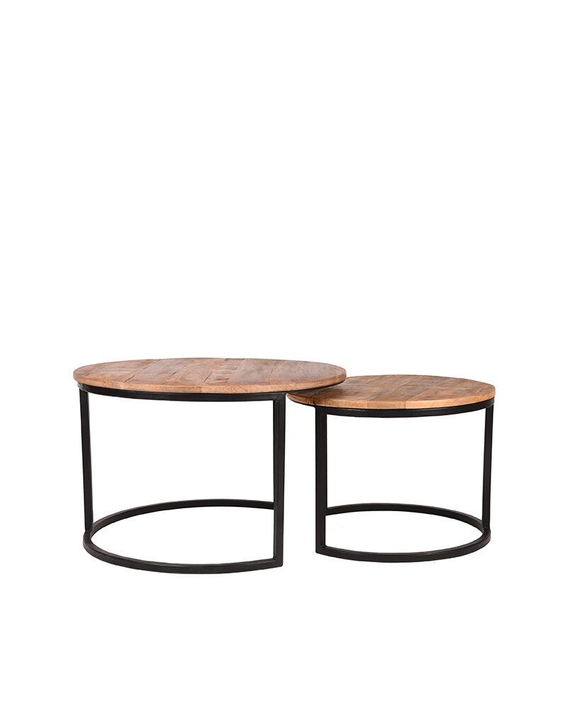 LABEL51 LABEL51 Salontafel Set Double - Rough - Mangohout
