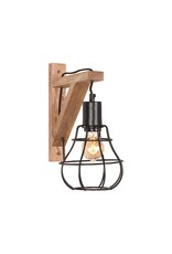 LABEL51 LABEL51 Wandlamp Drop - Zwart - Mangohout