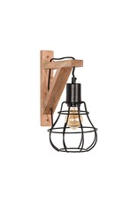 LABEL51 LABEL51 Wandlamp Drop - Zwart - Mangohout