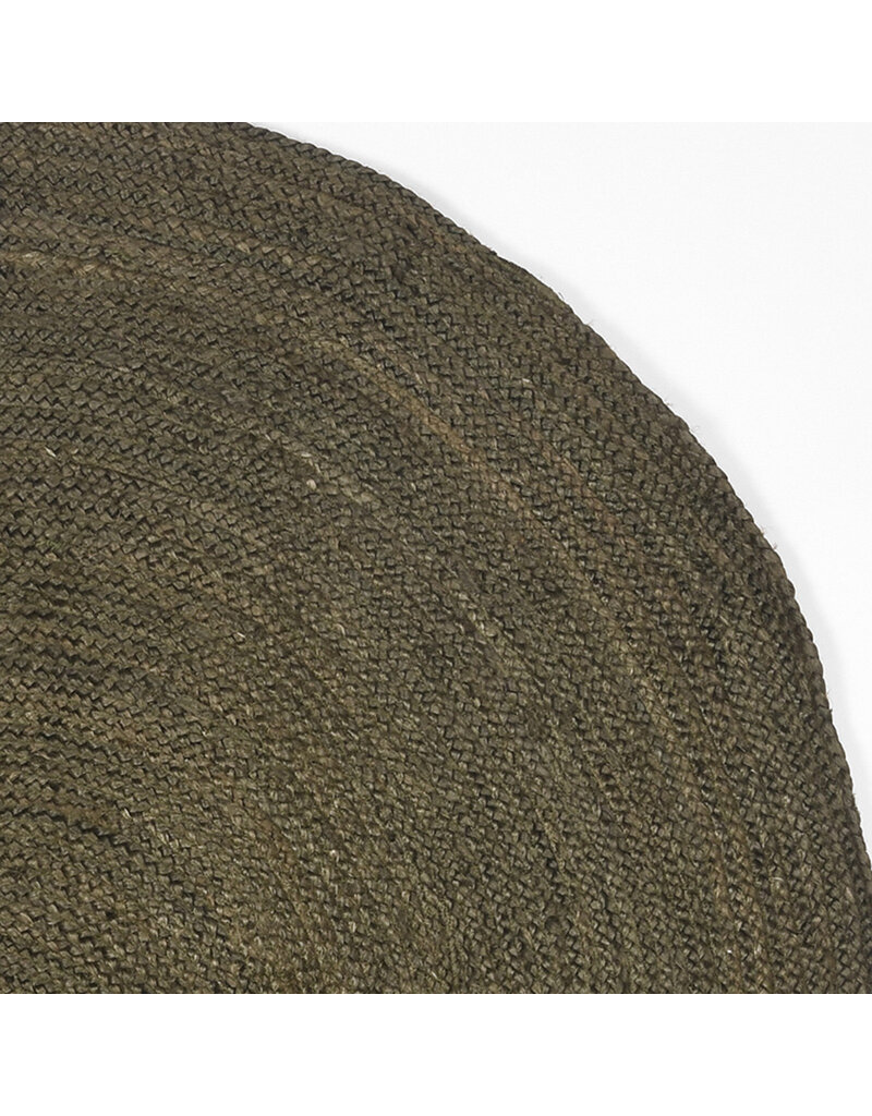 LABEL51 LABEL51 Vloerkleden Jute - Army green - Jute - 150x150 cm