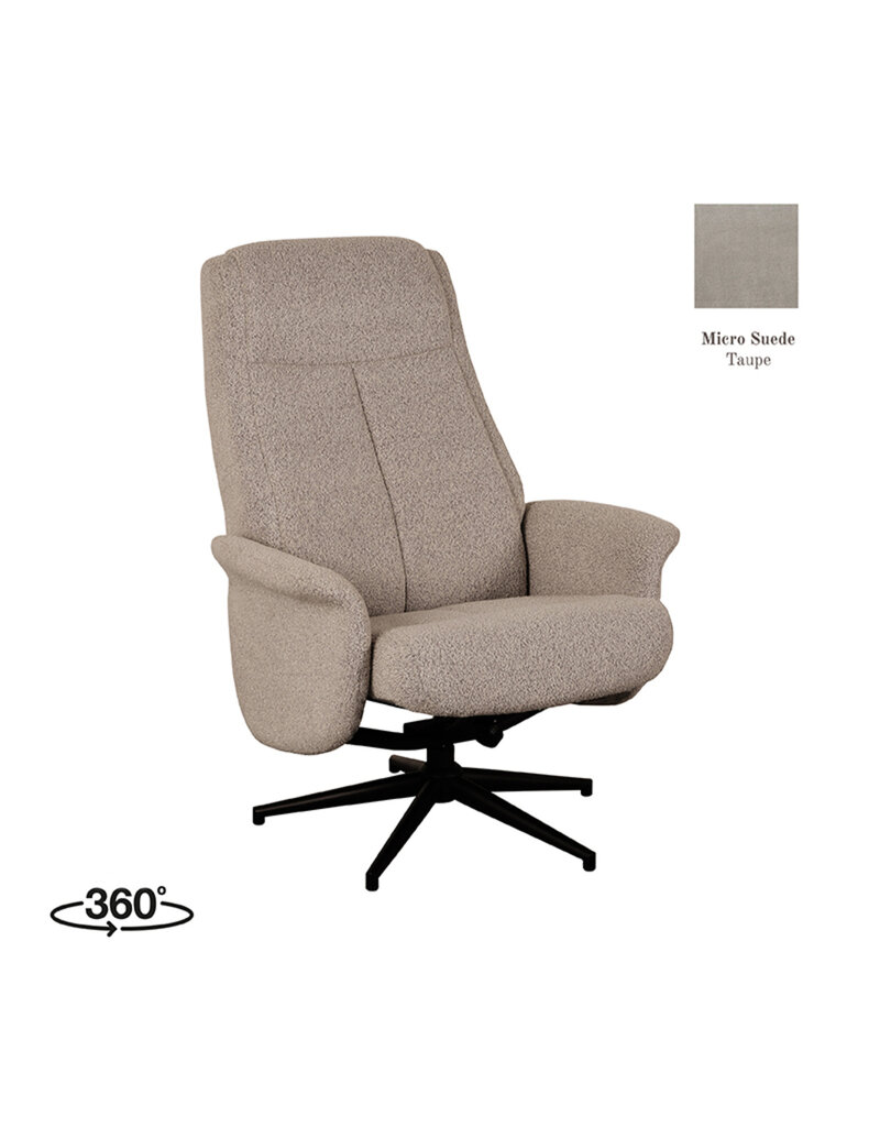 LABEL51 LABEL51 Fauteuil Bergen - Taupe - Micro Suede