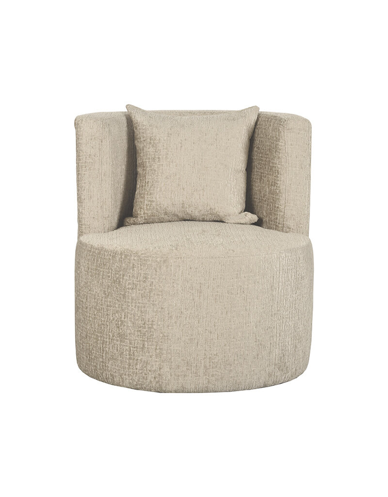 LABEL51 LABEL51 Fauteuil Evy - Beige - Fluweel - 65 cm