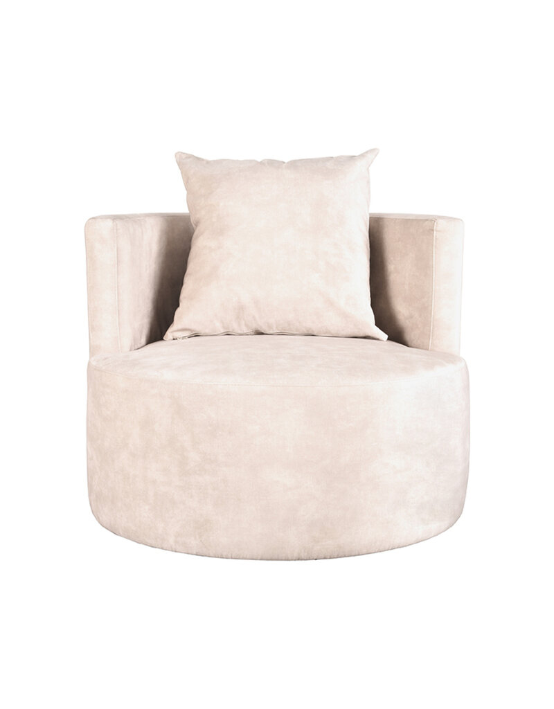 LABEL51 LABEL51 Fauteuil Evy - Naturel - Velours - 90 cm