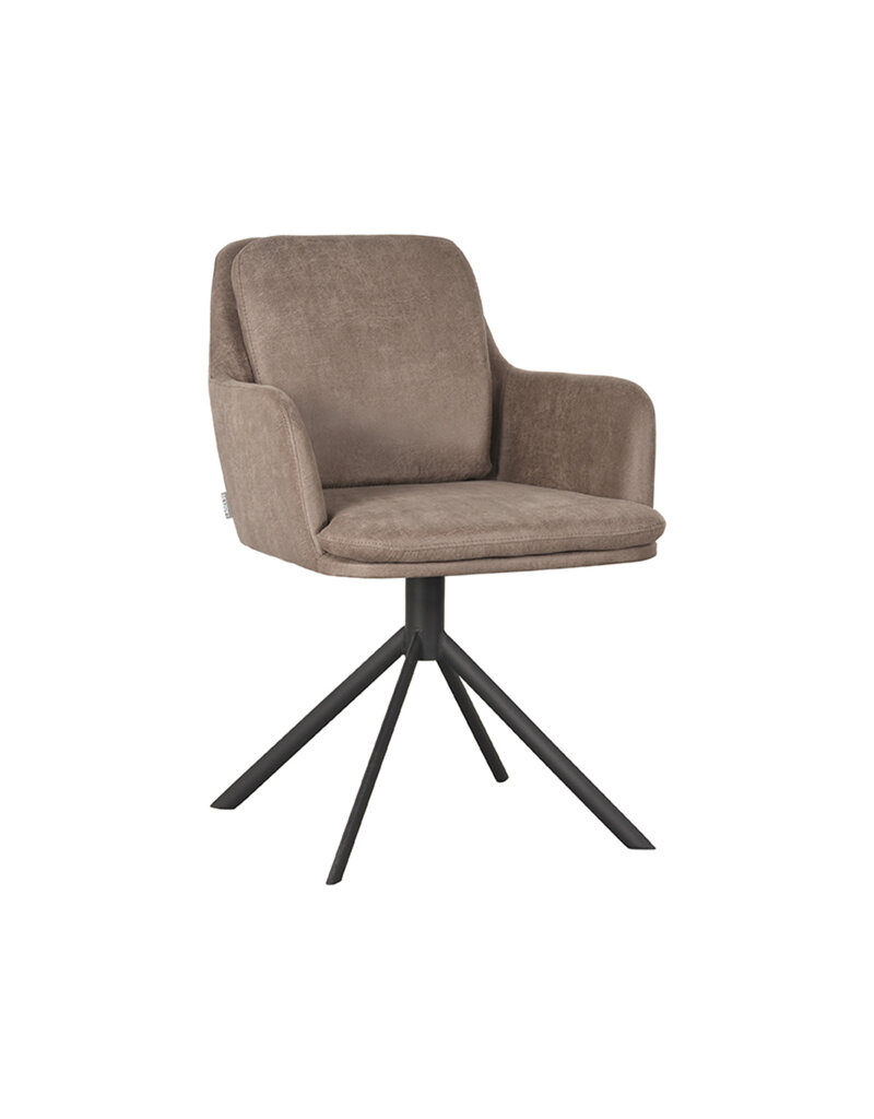 LABEL51 LABEL51 Eetkamerstoel Joy - Taupe - Microfiber
