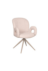 LABEL51 LABEL51 Eetkamerstoel Neo - Naturel - Boucle - Taupe Onderstel