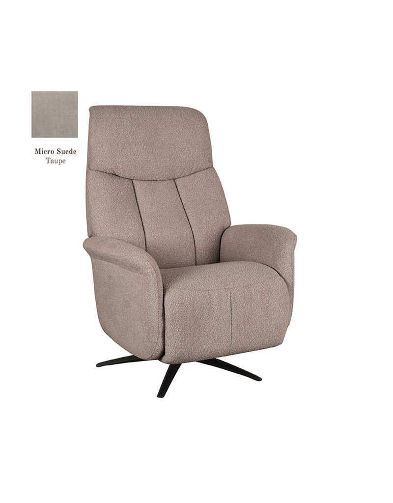 LABEL51 LABEL51 Fauteuil Oslo - Taupe - Micro Suede - Elektrische