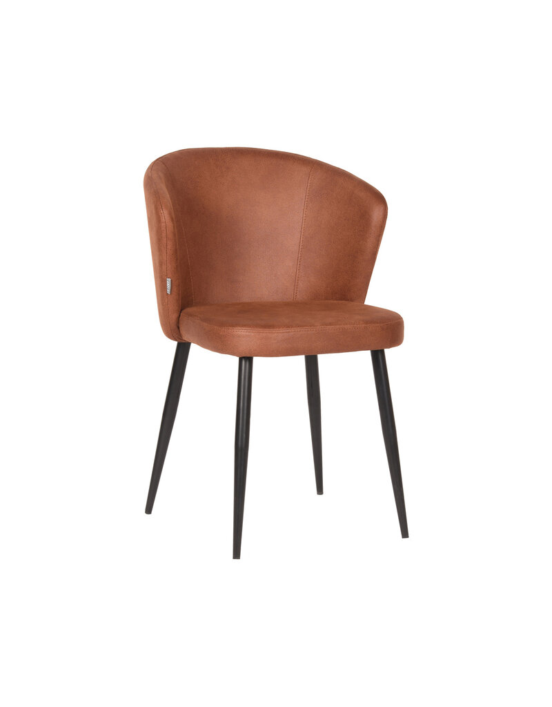 LABEL51 LABEL51 Eetkamerstoel Wave - Cognac - Microfiber
