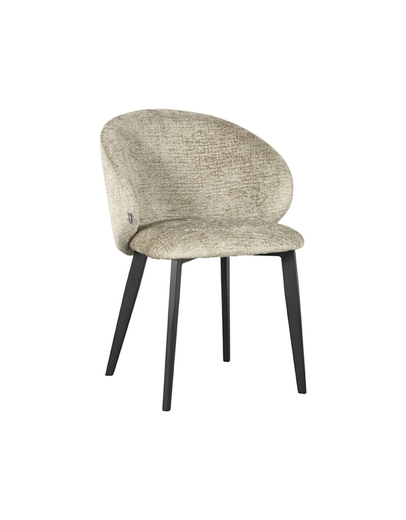 LABEL51 LABEL51 Eetkamerstoel Logan - Beige - Fluweel