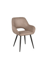 LABEL51 LABEL51 Eetkamerstoel Fer - Taupe - Micro Suede