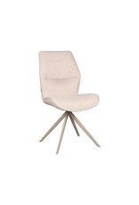 LABEL51 LABEL51 Eetkamerstoel Comfy - Naturel - Boucle - Taupe Onderstel