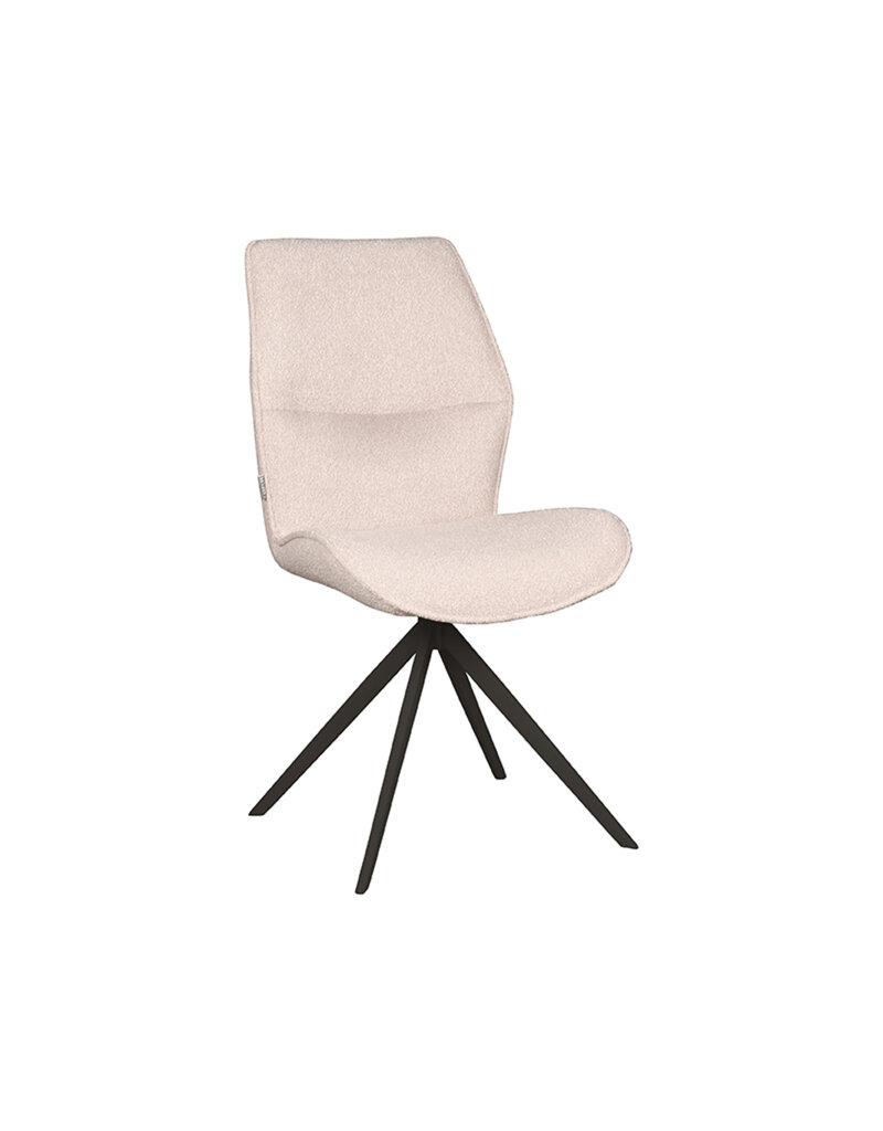 LABEL51 LABEL51 Eetkamerstoel Comfy - Naturel - Boucle - Zwart Onderstel