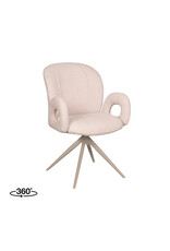 LABEL51 LABEL51 Eetkamerstoel Neo - Naturel - Boucle - Taupe Onderstel