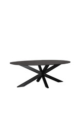 LABEL51 LABEL51 Eetkamertafel Zion - Zwart - Mangohout - Ovaal - 240x110 cm