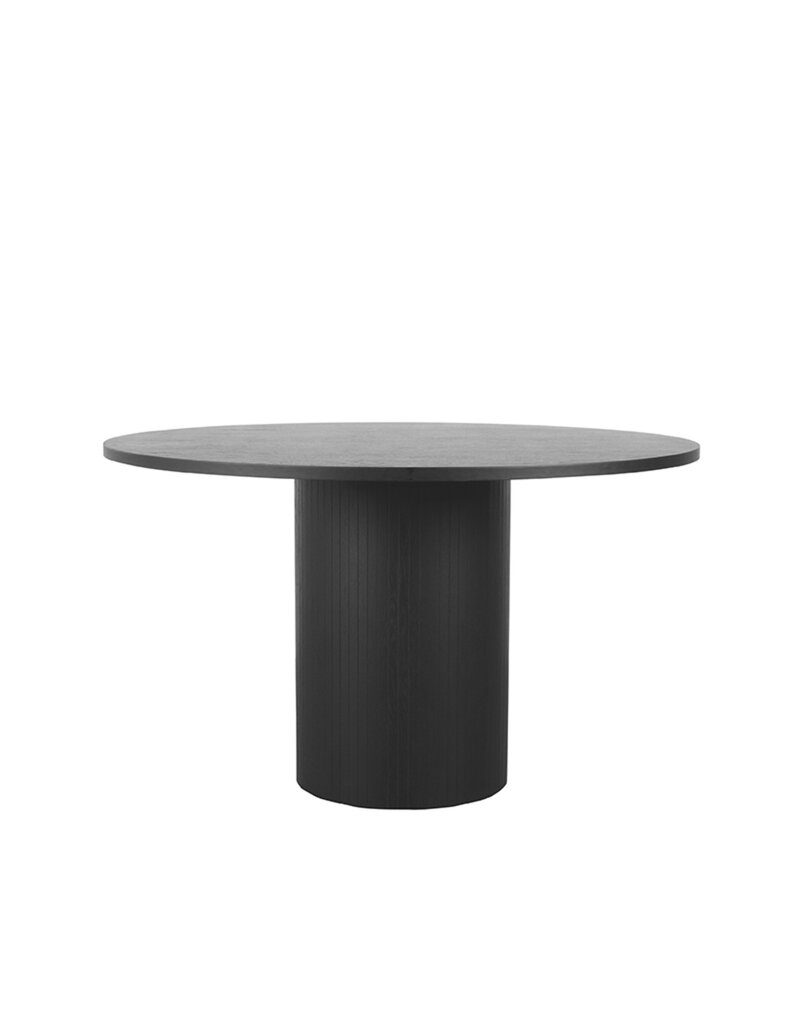 LABEL51 LABEL51 Eetkamertafel Oliva - Zwart - Eiken - 130 cm - Rond