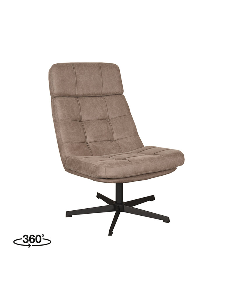LABEL51 LABEL51 Fauteuil Alvar - Taupe - Micro Suede