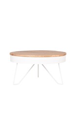 LABEL51 LABEL51 Salontafel Saran - Wit - Metaal - Rond - 80 cm