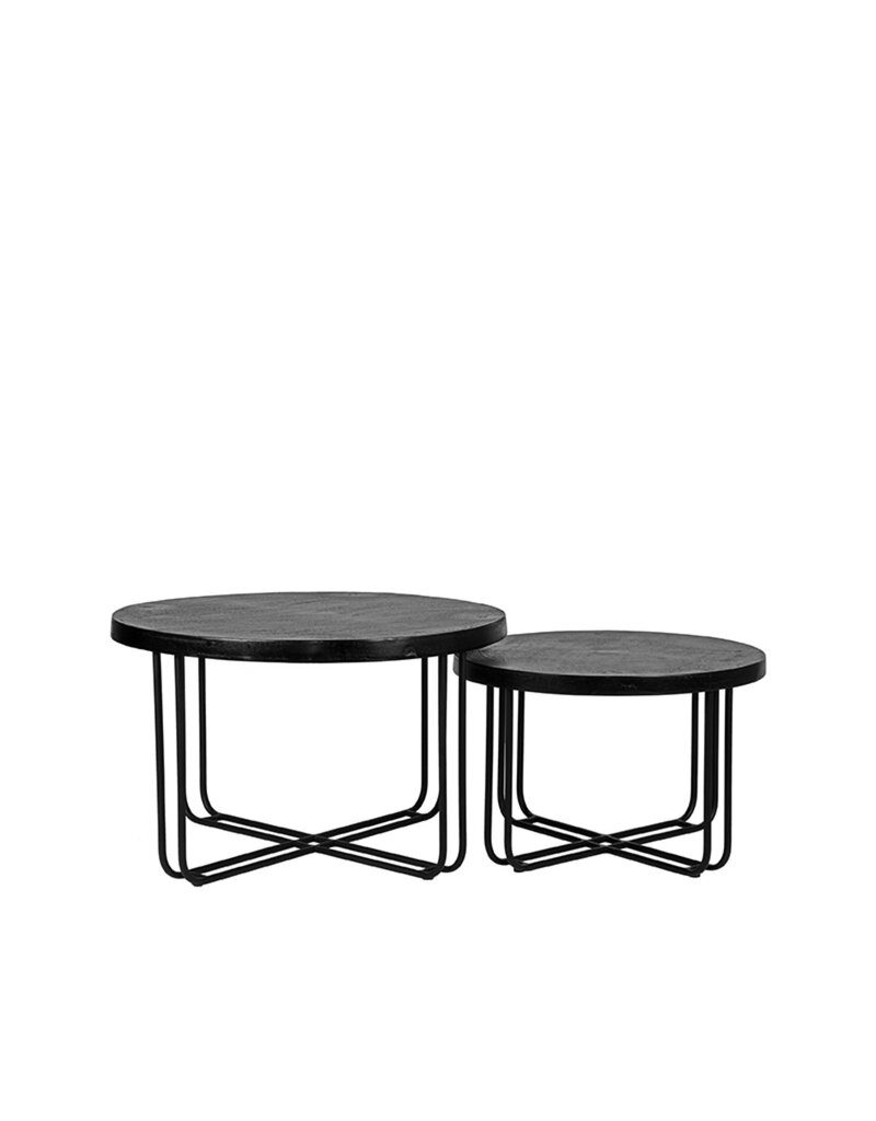 LABEL51 LABEL51 Salontafel Set Brute - Zwart - Metaal