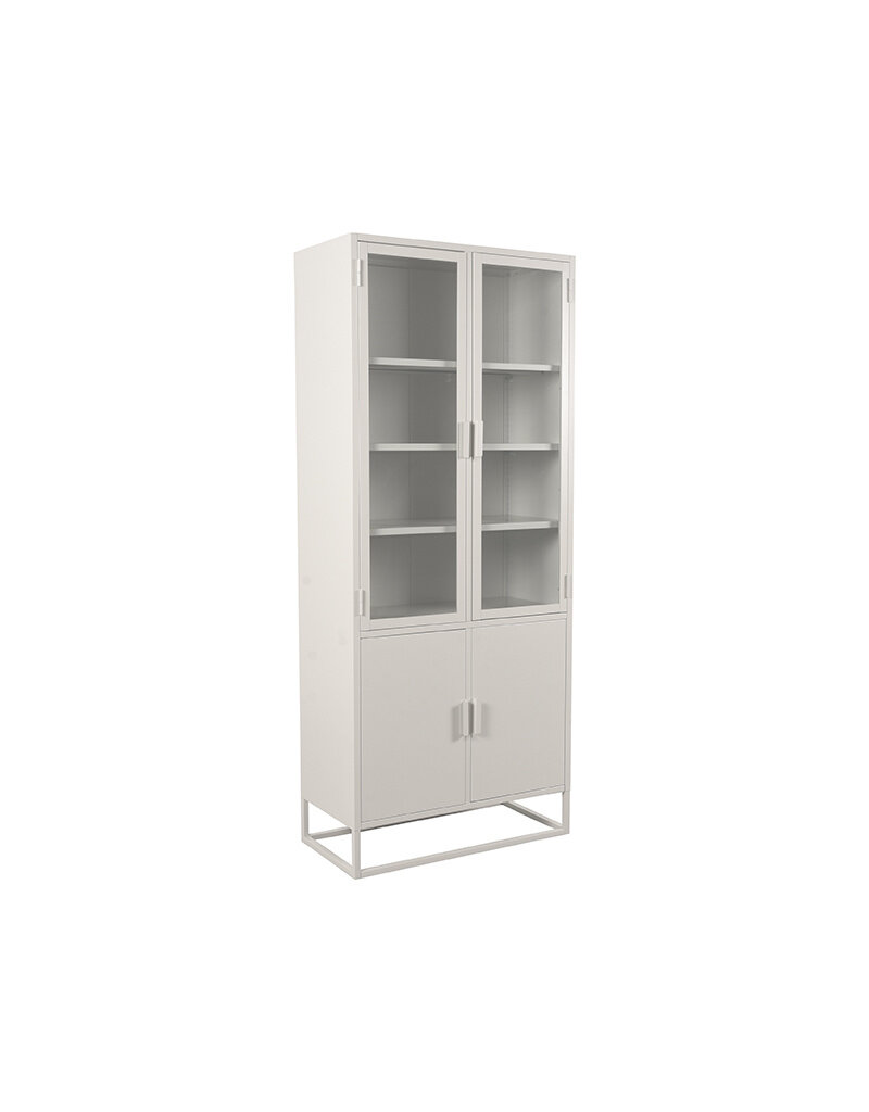 LABEL51 LABEL51 Vitrinekast Level - Wit - Metaal - 80x40x190 cm
