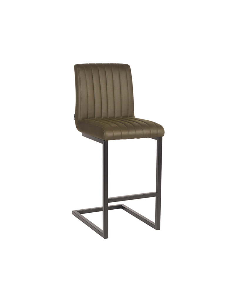 LABEL51 LABEL51 Barkruk Milo - Army green - Microfiber - Zithoogte 65