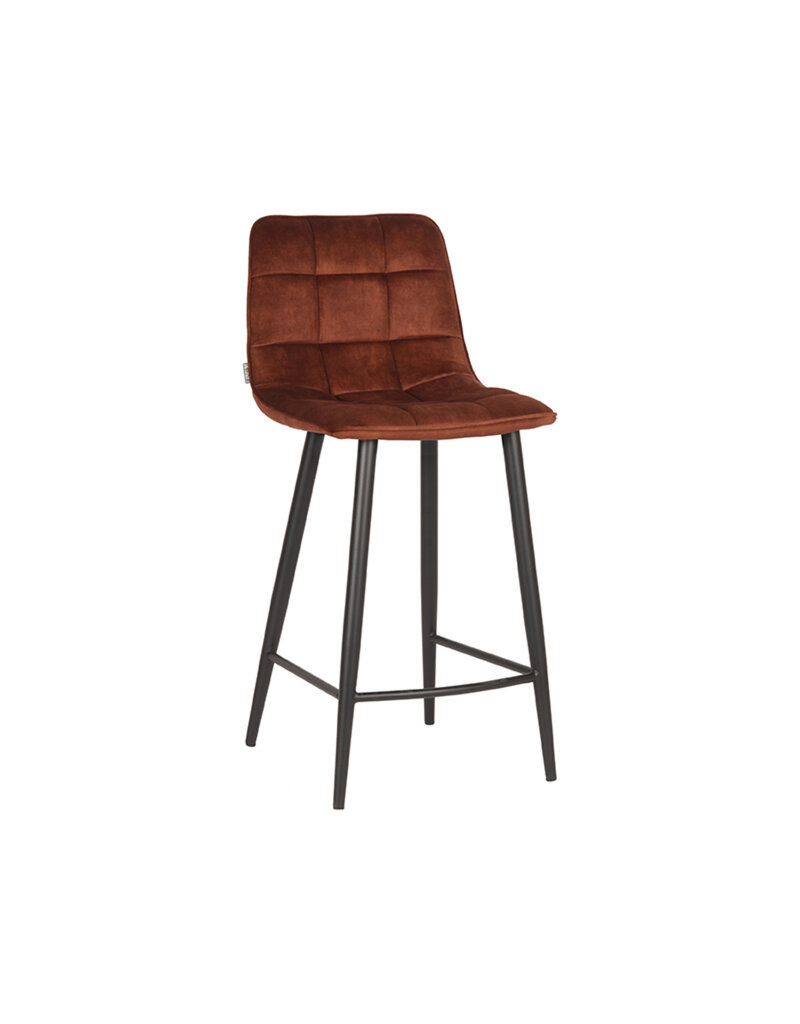LABEL51 LABEL51 Barkruk Jelt - Rust - Velours - Zithoogte 65