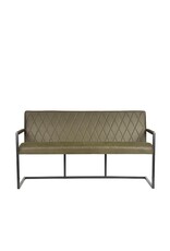 LABEL51 LABEL51 Eetkamerbank Denmark - Army green - Microfiber - 155 cm