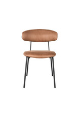 LABEL51 LABEL51 Eetkamerstoel Zack - Cognac - Microfiber