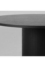 LABEL51 LABEL51 Eetkamertafel Oliva - Zwart - Eiken - 130 cm - Rond