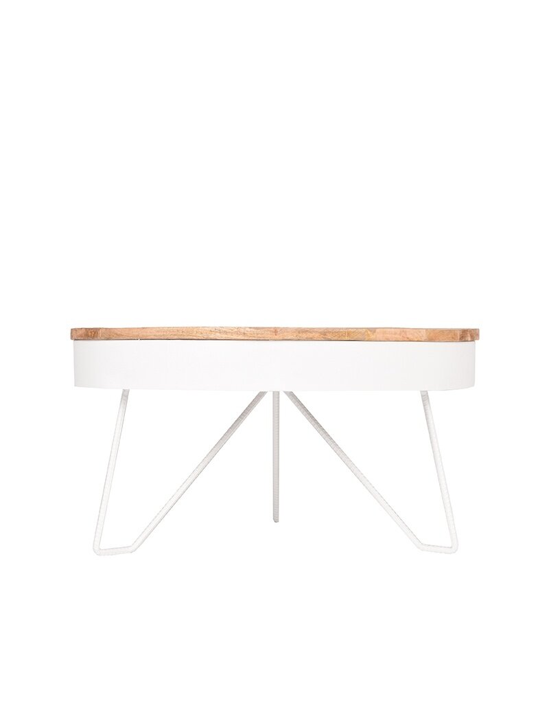 LABEL51 LABEL51 Salontafel Saran - Wit - Metaal - Rond - 80 cm