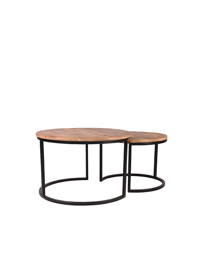 LABEL51 LABEL51 Salontafel Set Double - Rough - Mangohout
