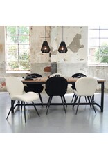 Damn LABEL51 Eetkamerstoel Sam - Wit - Boucle - Copy