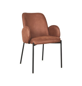 LABEL51 LABEL51 Eetkamerstoel Jari - Cognac - Microfiber