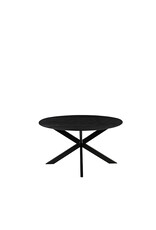 LABEL51 LABEL51 Eetkamertafel Otis - Zwart - Mangohout - 130 cm - Rond