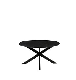 LABEL51 LABEL51 Eetkamertafel Otis - Zwart - Mangohout - 130 cm - Rond