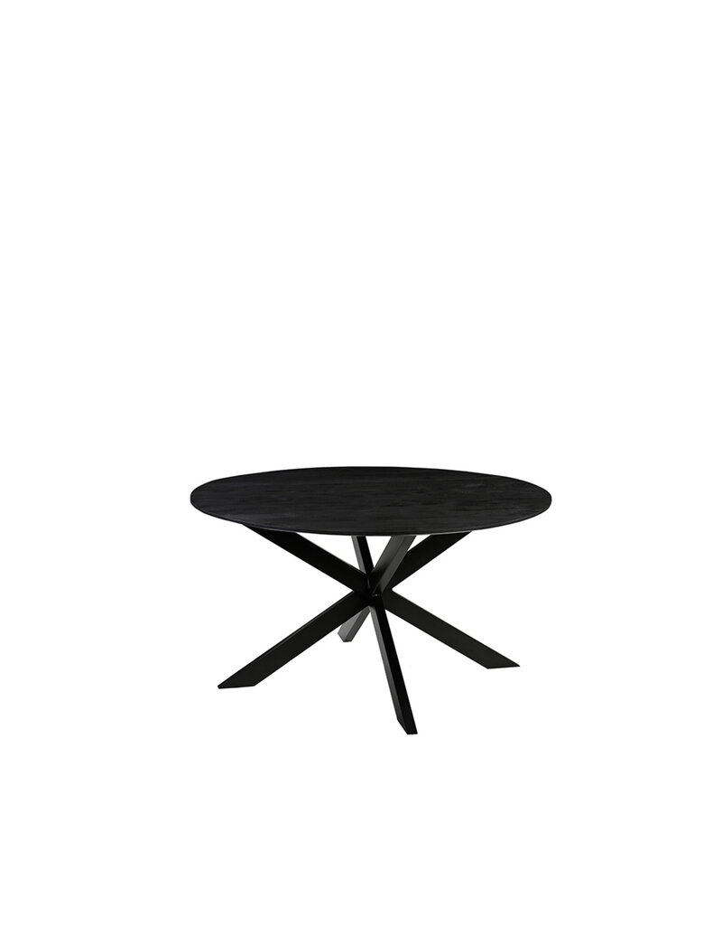 LABEL51 LABEL51 Eetkamertafel Otis - Zwart - Mangohout - 130 cm - Rond