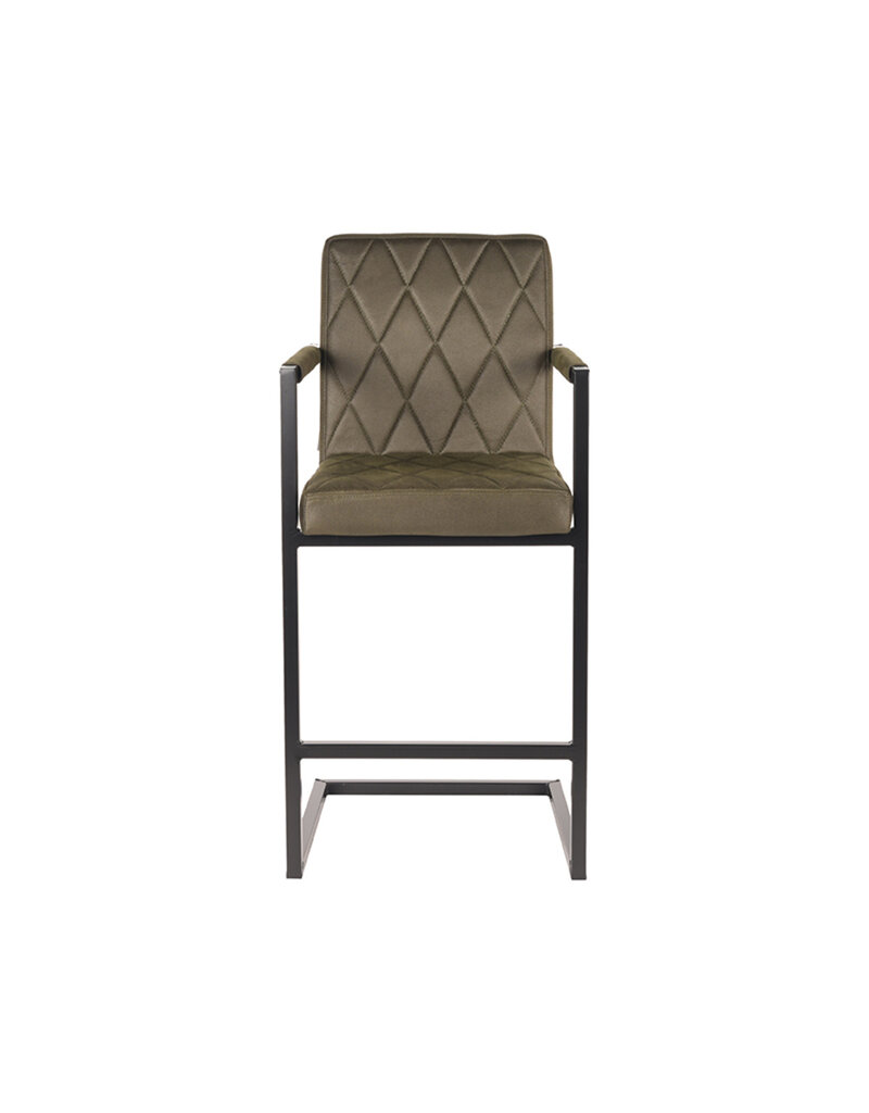 LABEL51 LABEL51 Barkruk Denmark - Army green - Microfiber - Zithoogte 65