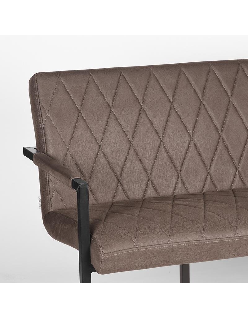 LABEL51 LABEL51 Eetkamerbank Denmark - Antraciet - Microfiber - 155 cm