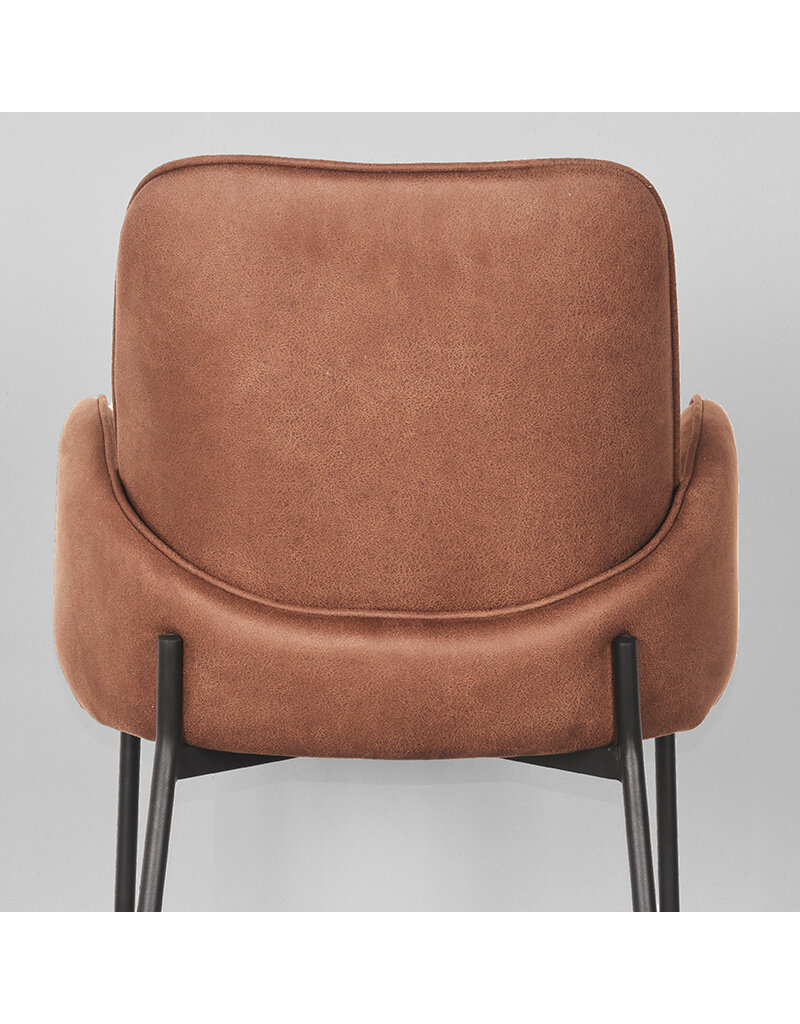 LABEL51 LABEL51 Eetkamerstoel Jari - Cognac - Microfiber