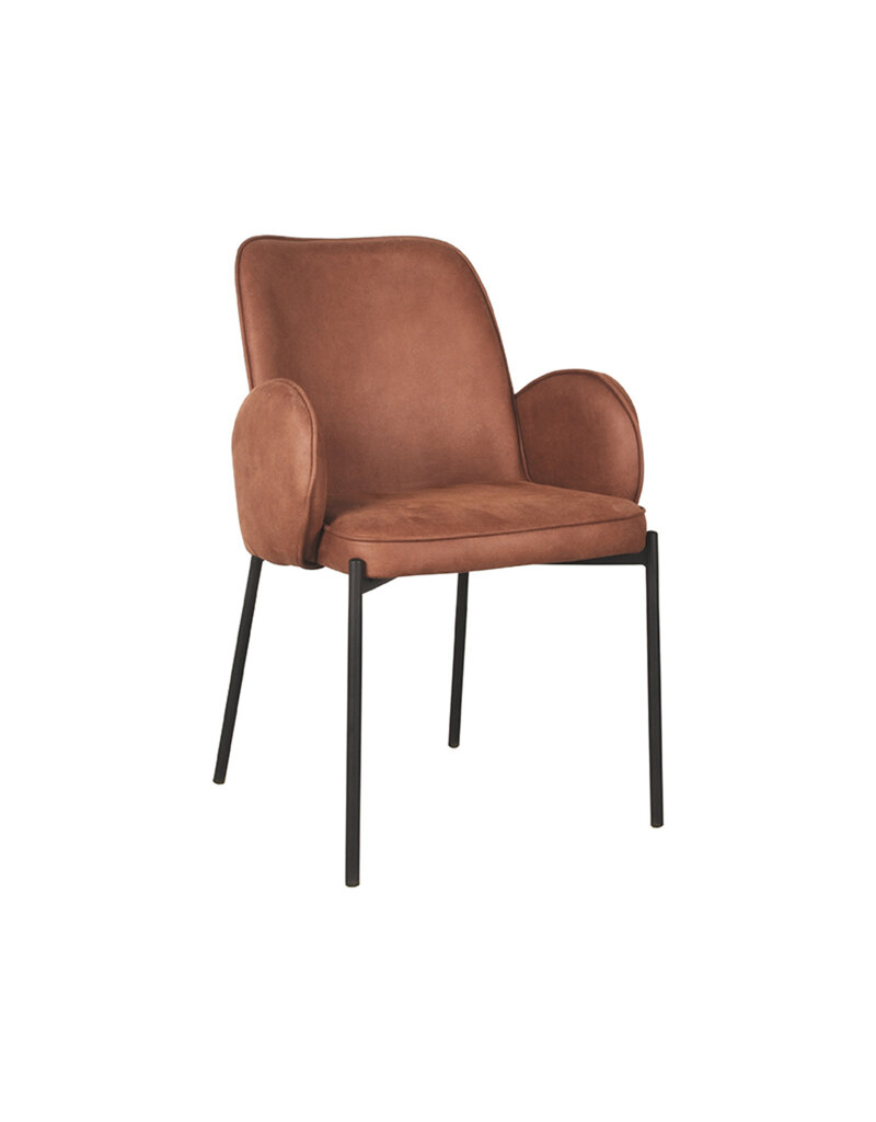 LABEL51 LABEL51 Eetkamerstoel Jari - Cognac - Microfiber