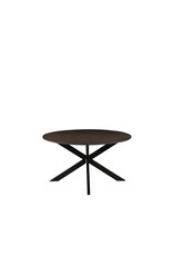 LABEL51 LABEL51 Eetkamertafel Otis - Espresso - Mangohout - 130 cm - Rond